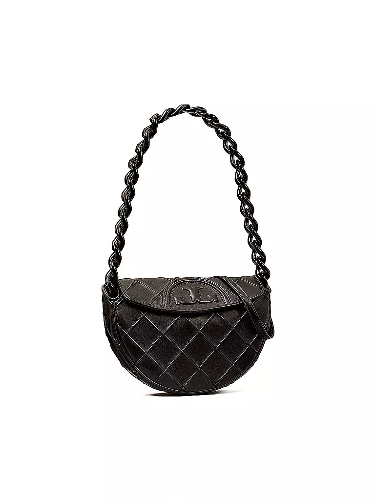 TORY BURCH Ledertasche Mini Bag FLEMING MINI schwarz
